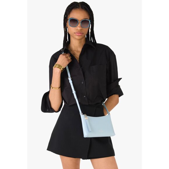 New Kate Spade Sadie Crossbody Saffiano Leather Ocean Fog - Picture 4 of 5